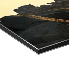 Papier d'art sur une plaque d'aluminium